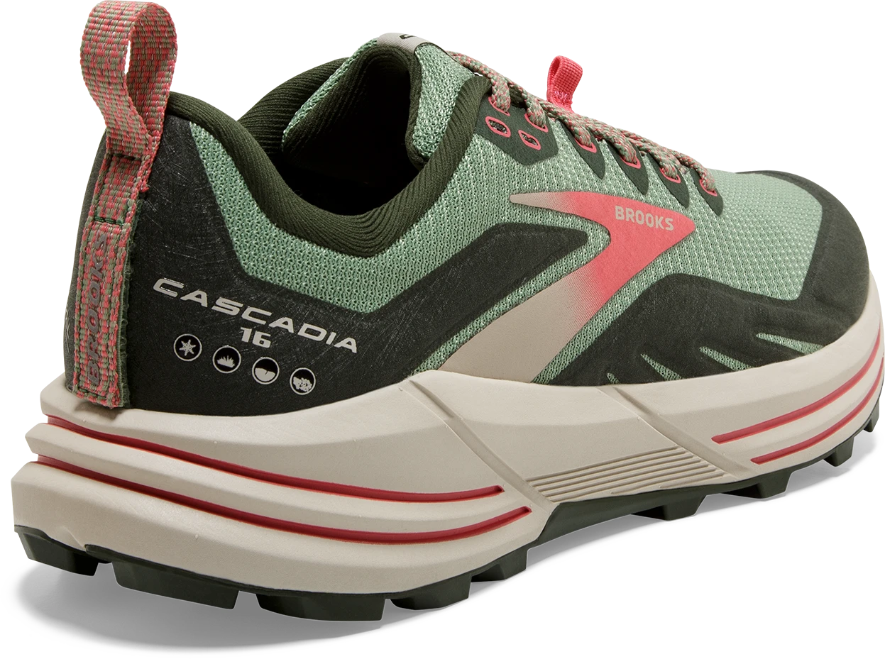 Women's Cascadia 16 (394 - Basil/Duffel Bag/Coral)