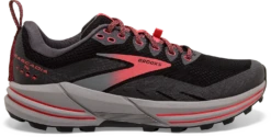 BROOKS Women's Cascadia 16 GTX (071 - Black/Blackened Pearl/Coral)