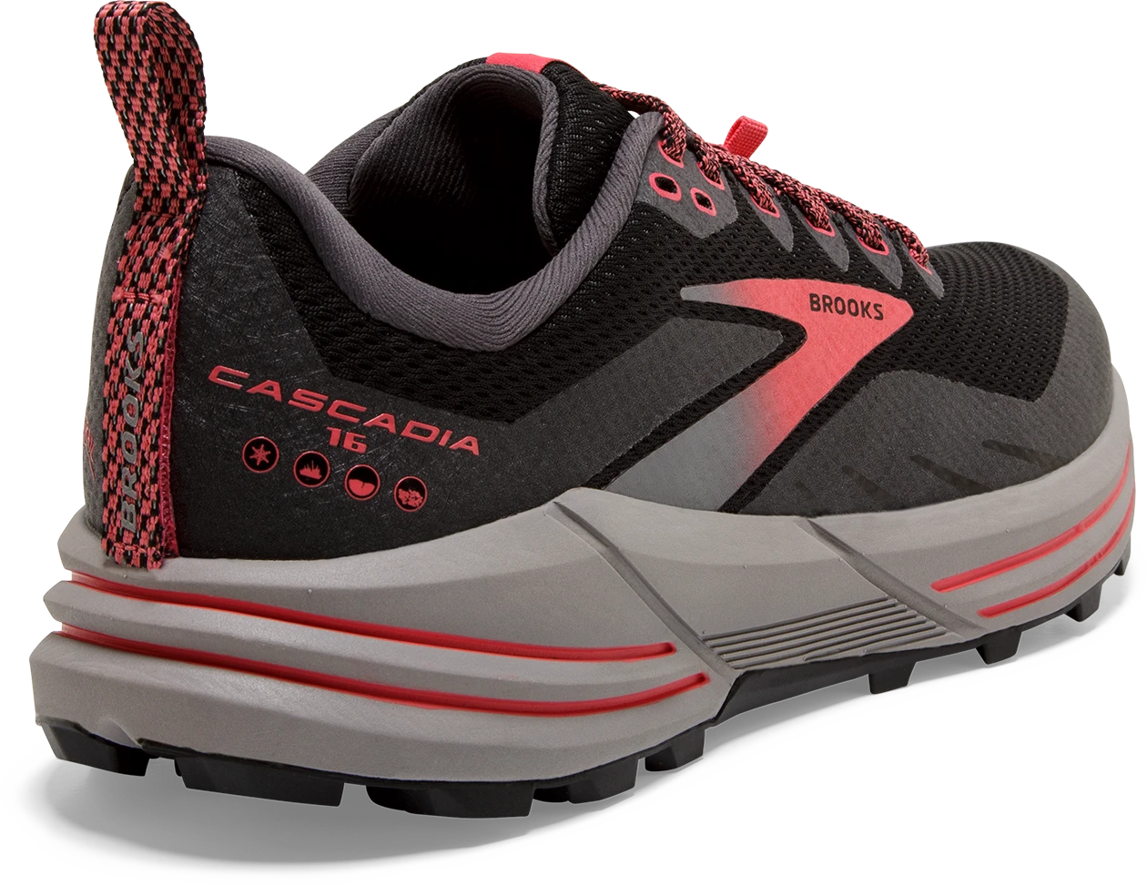 Women's Cascadia 16 GTX (071 - Black/Blackened Pearl/Coral)