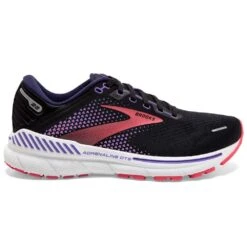BROOKS Adrenaline GTS 22 Wide D Womens Running Shoes Black/Purple/Coral