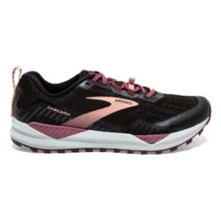 BROOKS Cascadia 15 Womens Trail Running Shoes Black/Ebony/Coral Cloud