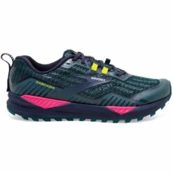 BROOKS Cascadia 15 Womens Trail Running Shoes Navy/Pink/Yellow