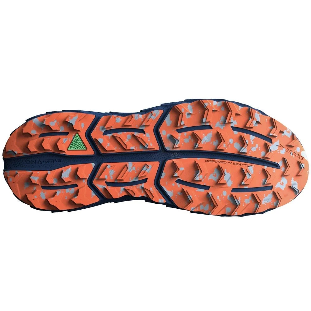 Cascadia 17 GTX Mens Waterproof Trail Running Shoes Black/Blue/Firecracker