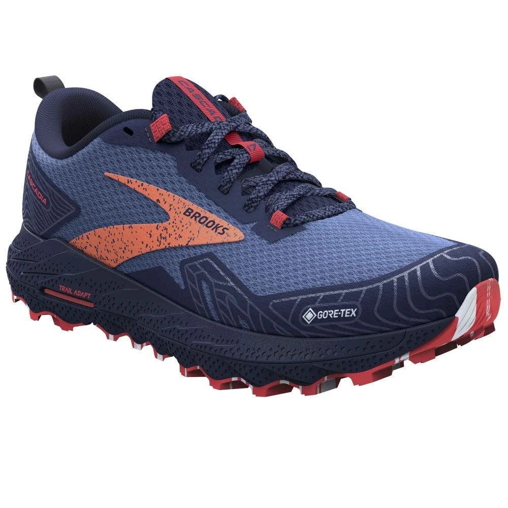 Cascadia 17 GTX Womens Waterproof Trail Running Shoes Navy/Bittersweet/Peacoat