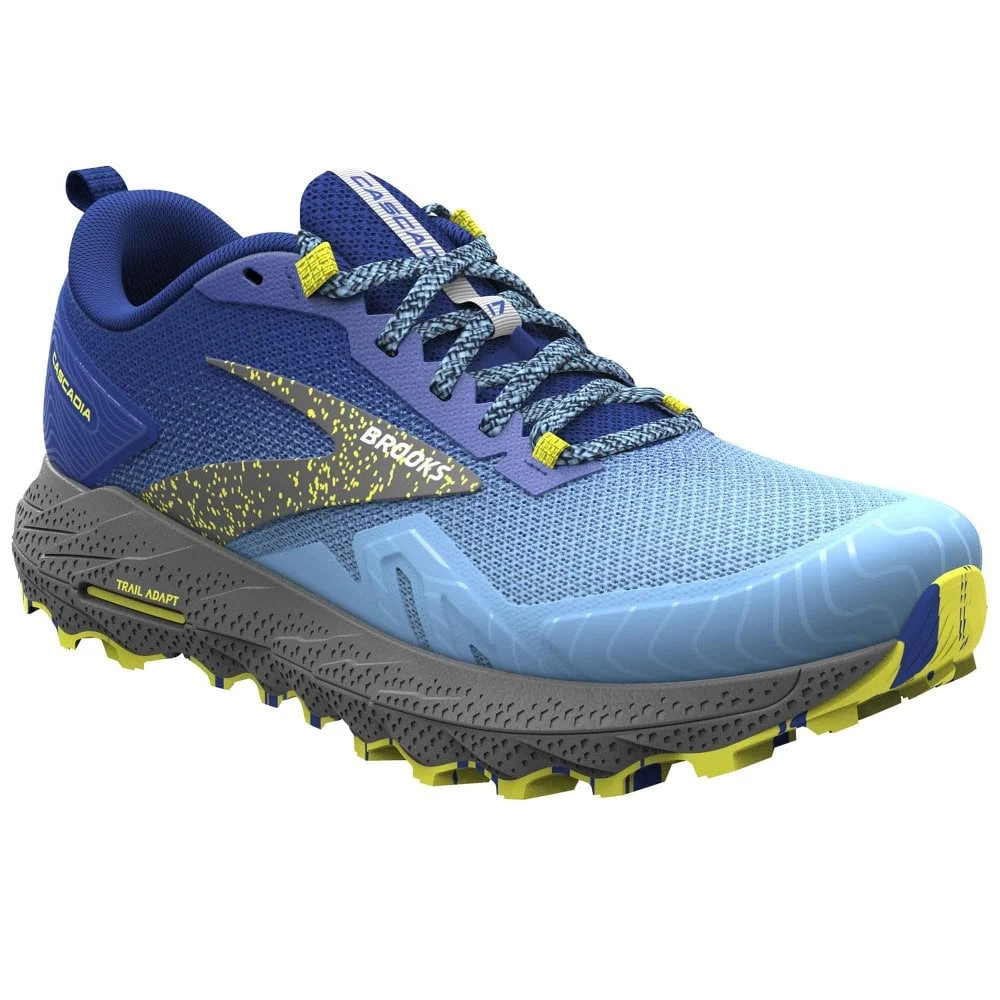 Cascadia 17 Mens Trail Running Shoes Blue/Surf the Web/Sulphur