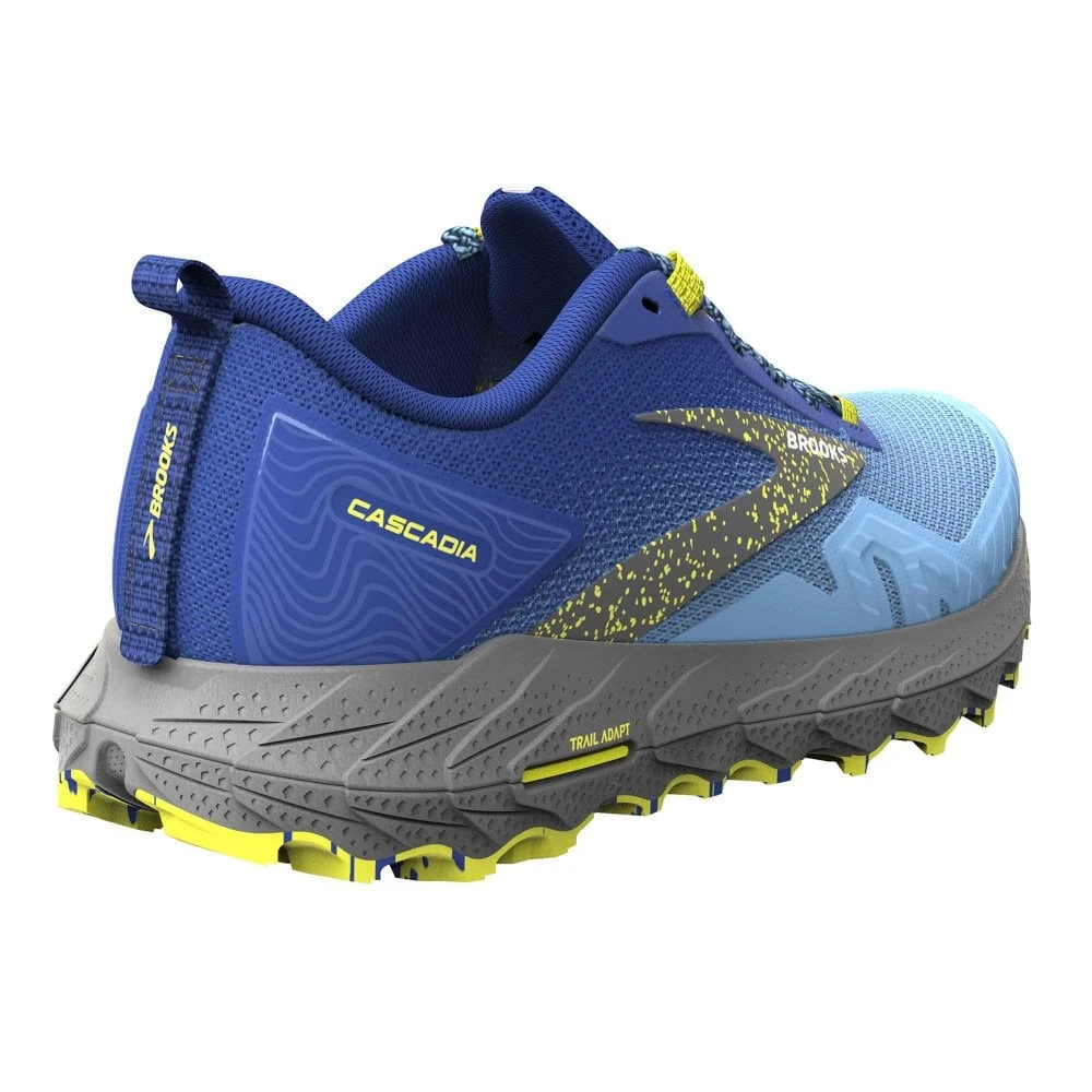 Cascadia 17 Mens Trail Running Shoes Blue/Surf the Web/Sulphur