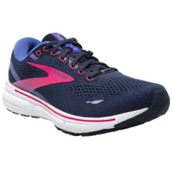 BROOKS Ghost 15 GTX Womens Waterproof Running Shoes Peacoat/Blue/Pink