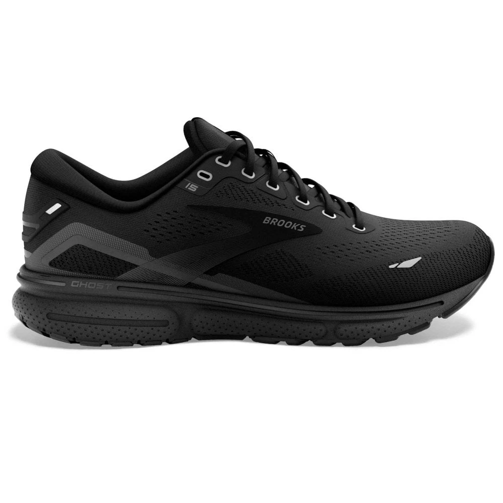 Ghost 15 Wide 2E Mens Running Shoes Black/Black/Ebony