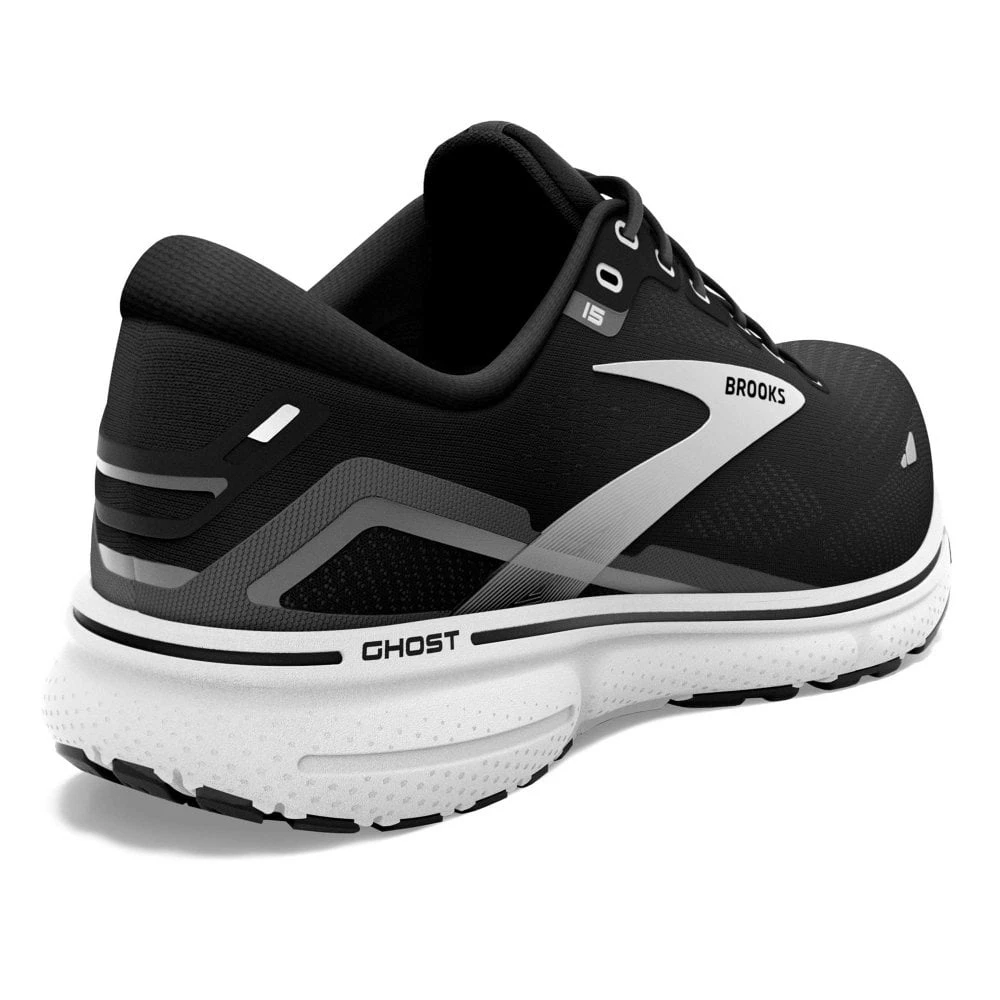 Ghost 15 Wide 2E Mens Running Shoes Black/Blackened Pearl/White