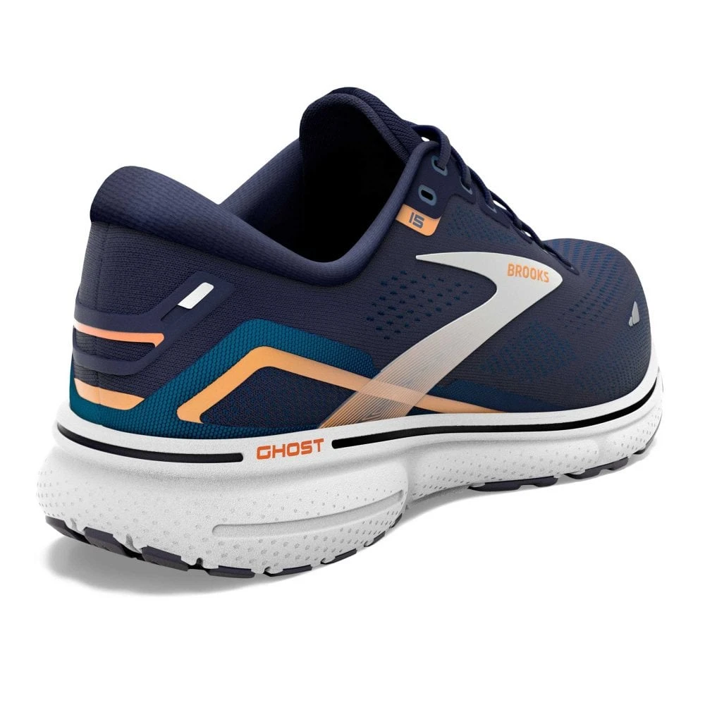 Ghost 15 Wide 2E Mens Running Shoes Peacoat/Blue/Orange Pop