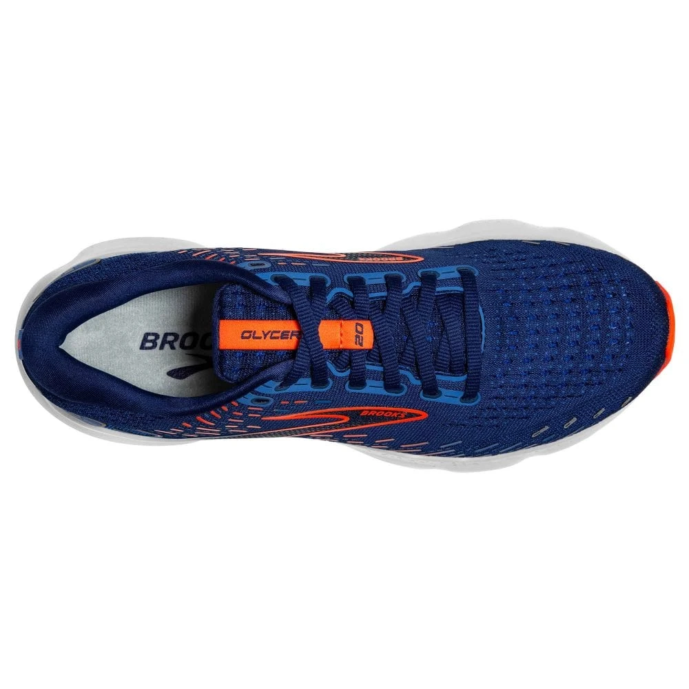 Glycerin 20 Wide 2E Mens Running Shoes Blue Depths/Palace Blue/Orange