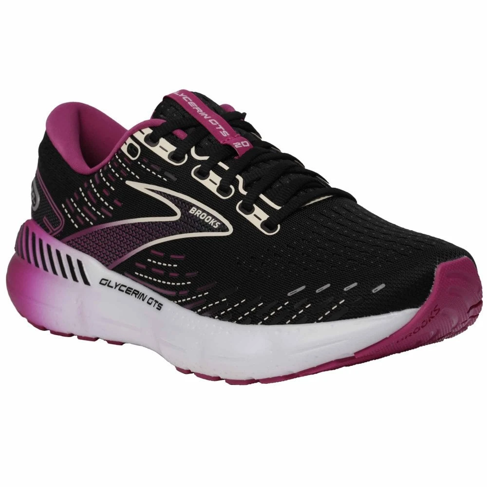 Glycerin GTS 20 Womens Running Shoes Black/Fuchsia/Linen